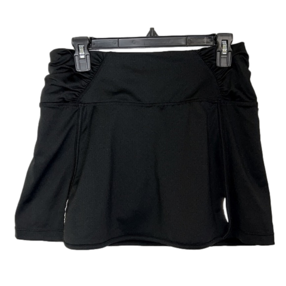 Athleta Black Ruched Side Tennis Golf Athletic Workout Skort Skirt - Size Medium